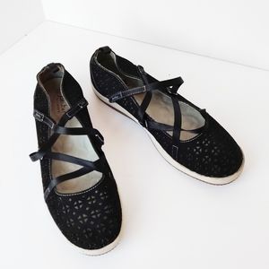 Jambu Black Leather Willow Eco Slip On Shoes